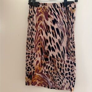 100% silk Yoana Baraschi Animal-Print Midi Pencil Skirt